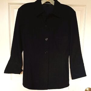 Vintage Size4 Dark Navy Ellen Tracy Jacket /Shirt.